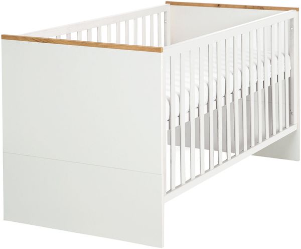 roba Gitterbett 'Finn' 70 x 140 cm - höhenverstellbar - mittwachsend - 3 Schlupfsprossen - Weiß