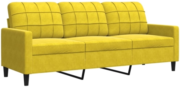 vidaXL 3-Sitzer-Sofa Gelb 180 cm Samt 4007640