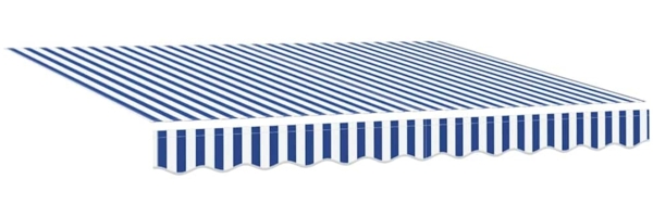 vidaXL Einziehbare Markise Blau und Weiß 350x250 cm Stoff 3330199 Bild 3