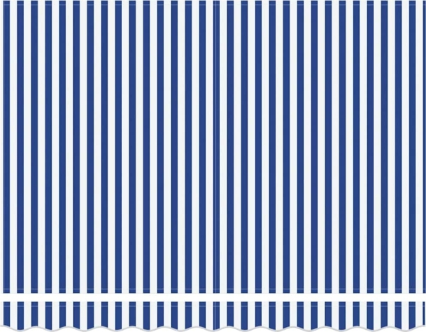 vidaXL Einziehbare Markise Blau und Weiß 350x250 cm Stoff 3330199 Bild 5