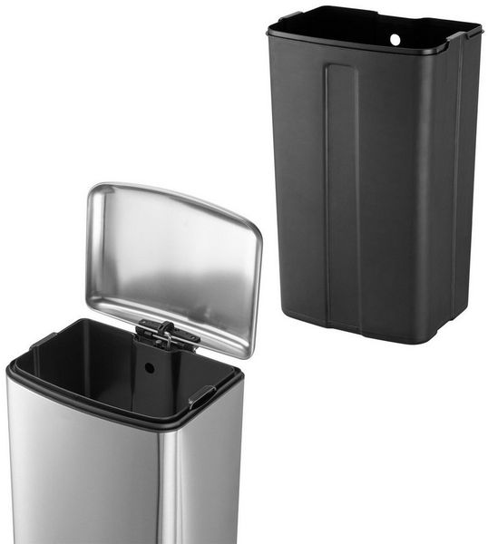HTI-Living Mülleimer Treteimer 30 Liter Edelstahl, Mülleimer Abfalleimer