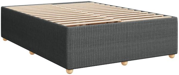 vidaXL Boxspringbett mit Matratze Dunkelgrau 160x200 cm Stoff 3292101 Bild 8