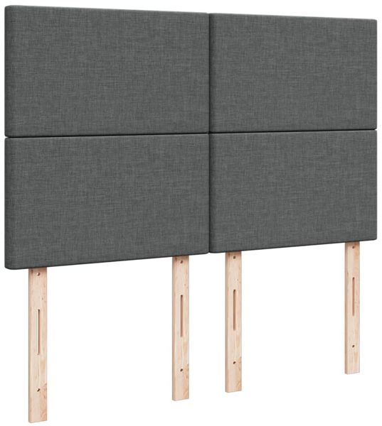vidaXL Boxspringbett mit Matratze Dunkelgrau 160x200 cm Stoff 3292101 Bild 7