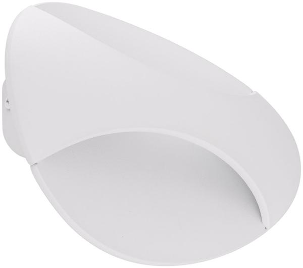 LED Wandleuchte, Metall, weiß, oval