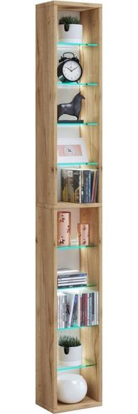 VCM Standregal Rasato 918199 Honig-Eiche H. 155 x B. 21 x T. 14 cm