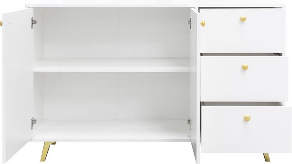 Kommode Salezto 2D3S mit 2 Drehtüren und 3 Schubladen (Farbe: Schwarz) Bild 7