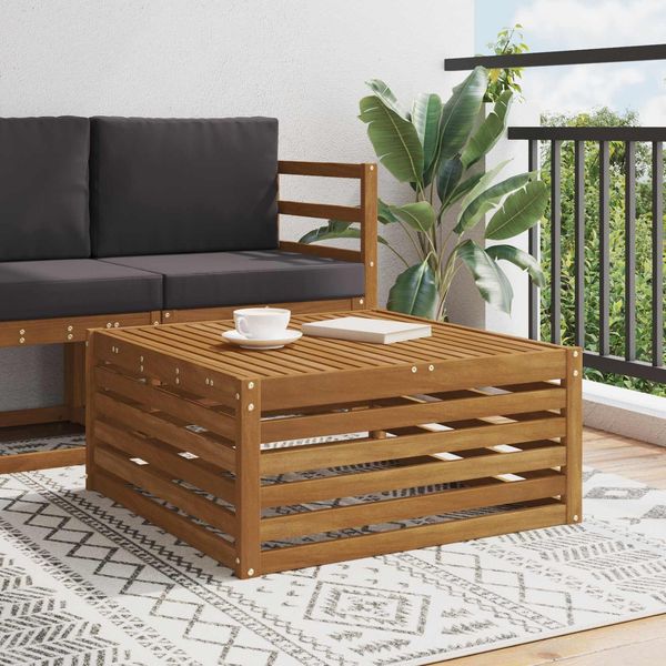 vidaXL Tisch für Outdoor Massivholz Akazie Natur 79 x 79 x 37 cm 900556