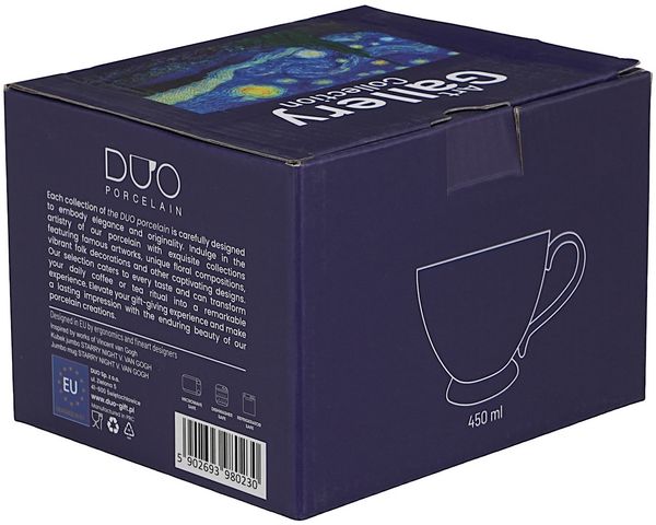 DUO ART GALLERY Jumbotasse 450 ml STARRY NIGHT inspired by Van Gogh, New Bone China Porzellan Bild 5