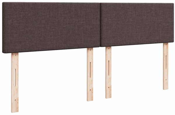 vidaXL Boxspringbett mit Matratze Dunkelbraun 200x200 cm Stoff 3287171 Bild 6