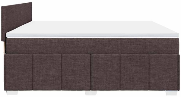 vidaXL Boxspringbett mit Matratze Dunkelbraun 200x200 cm Stoff 3287171 Bild 4