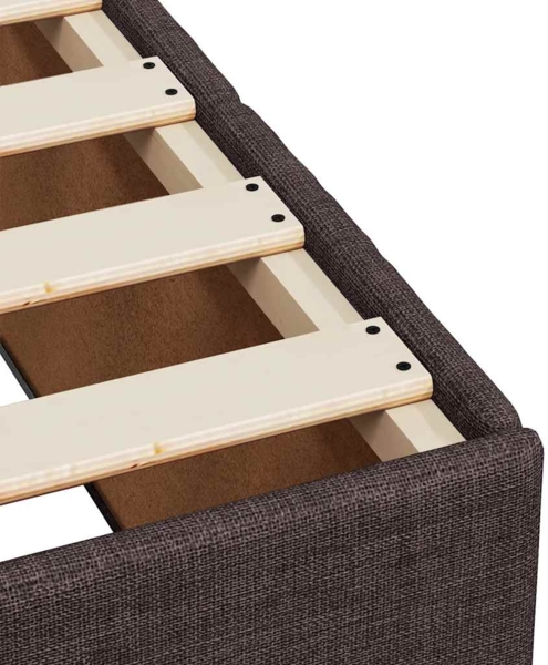 vidaXL Boxspringbett mit Matratze Dunkelbraun 200x200 cm Stoff 3287171 Bild 10