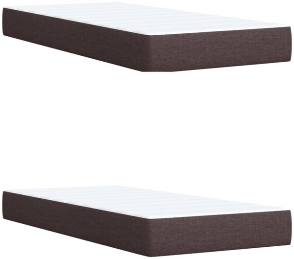 vidaXL Boxspringbett mit Matratze Dunkelbraun 200x200 cm Stoff 3287171 Bild 9