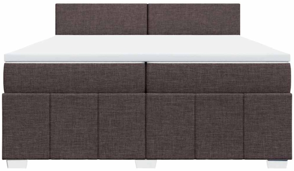 vidaXL Boxspringbett mit Matratze Dunkelbraun 200x200 cm Stoff 3287171 Bild 3