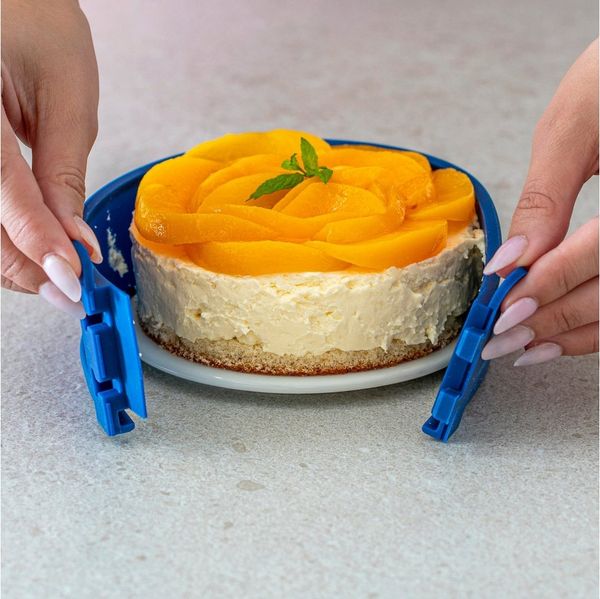 coox Springform Springform 12 cm mit Silikonring und Porzellanplatte Backform 3 in 1, (Stück 1-tlg), Backform