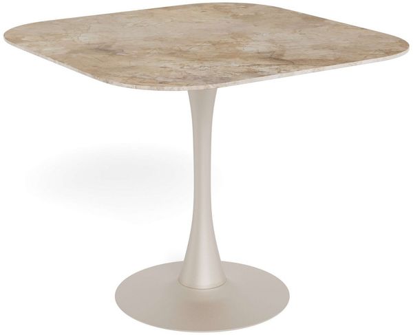 ACTONA GROUP Esstisch Speisetisch (B/T/H: 90 x 90 x 75), Tisch braun, polierte Keramiktischplatte