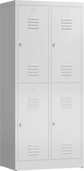 Garderobenschrank ClassiX Double Premium Metallspind in verschiedenen Größen wählbar - 2 Abteile Maße ca. 80 x 180 x 50 cm (BxHxT)