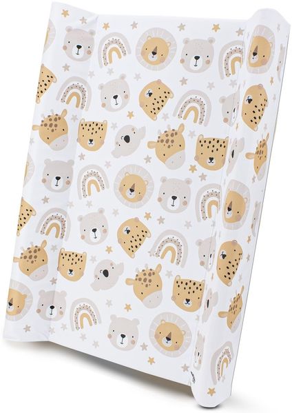 Wickelauflage 50x70 cm - abwaschbare Wickelunterlage mit Lineal - stabile Wickeltischauflage fürs Babybett - stark gepolstert, rutschfest, PVC - Wickelmatte in verschiedenen Designs
