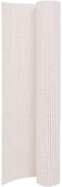 vidaXL Gartenzaun Doppelseitig 110x500 cm Weiß 317161