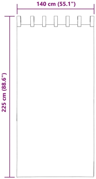 vidaXL Voile Vorhänge mit Stangentaschen 2 Stk. Lila 4102203 Bild 8