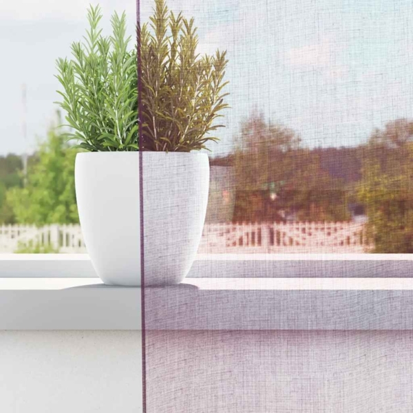 vidaXL Voile Vorhänge mit Stangentaschen 2 Stk. Lila 4102203 Bild 2