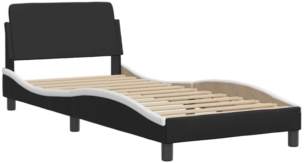 vidaXL Bettgestell mit LED ohne Matratze "Hvar" Schwarz und Weiß 80x200 cm 3213897 Bild 6