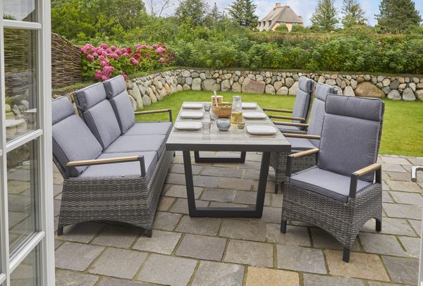 LC Garden »Keramo« Teak Living 3er Sofa Dreisitzer