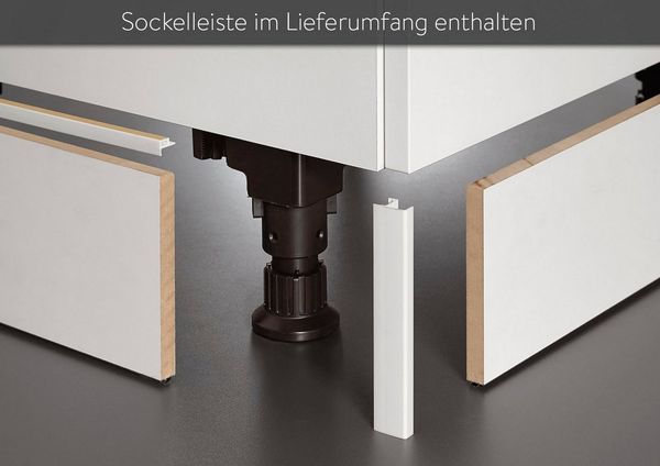 nobilia® Herdumbauschrank "Cascada", vormontiert, mit höhenverstellbaren Sockelfüßen, mit Backofenschublade, Breite 60 cm