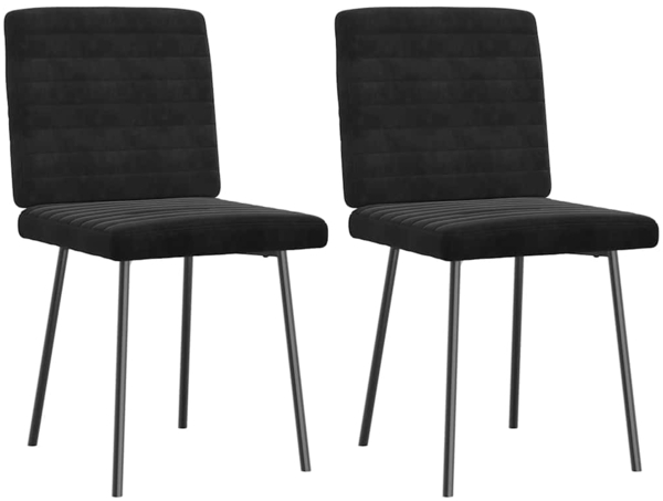 vidaXL Esszimmerstühle 2 Stk. Schwarz Samt 4101162