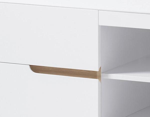 Cervo Lowboard - Weiß matt Asteiche Bild 3