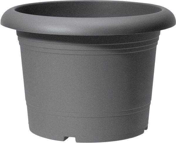 Scheurich Pflanzgefäß Oliver Ø 40 x 32 cm metallic grau