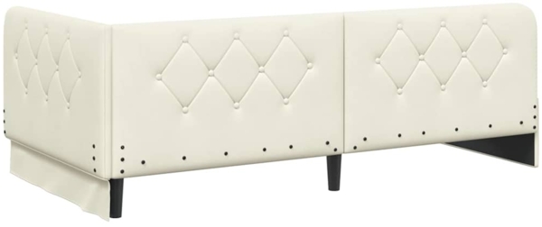 vidaXL Eckbettgestell mit Kopfteil Creme 100x200 cm Samt 42016550 Bild 6