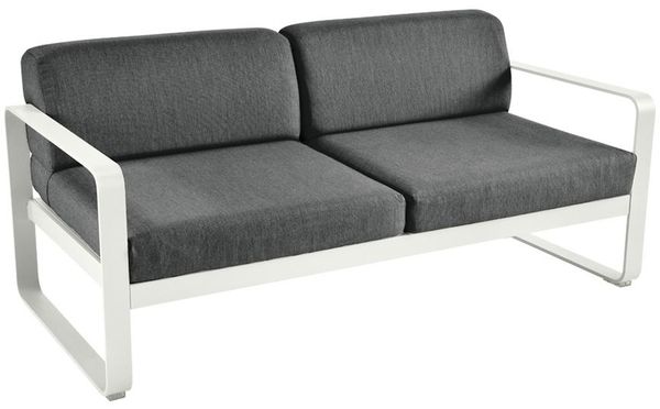 Bellevie Lounge-Sofa 2-Sitzer A5 Lehmgrau A3 Graphitgrau
