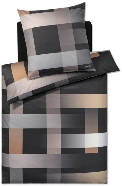 JOOP! Mako Satin Bettwäsche Woven 4108-9 Ebony Streifen 135x200