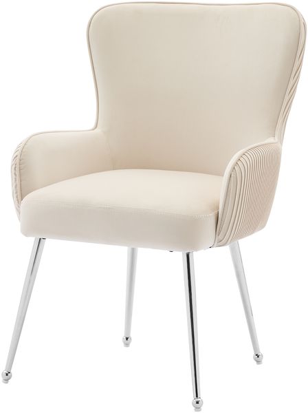 Esszimmerstuhl Samt, 6er-Set mit Armlehnen & verstellbaren Füßen, 53x57x83 cm, Beige Bild 10