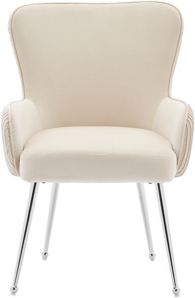 Esszimmerstuhl Samt, 6er-Set mit Armlehnen & verstellbaren Füßen, 53x57x83 cm, Beige Bild 8