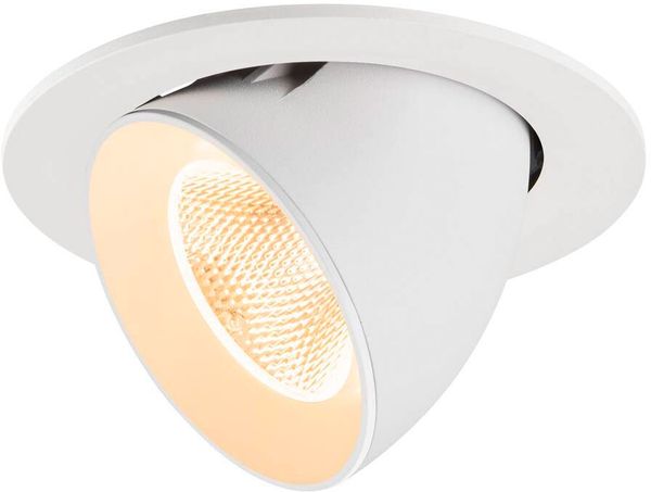 SLV NUMINOS® GIMBLE L, Deckeneinbauleuchte, 2700 K, 20°, IP20, rund, weiß - Downlights