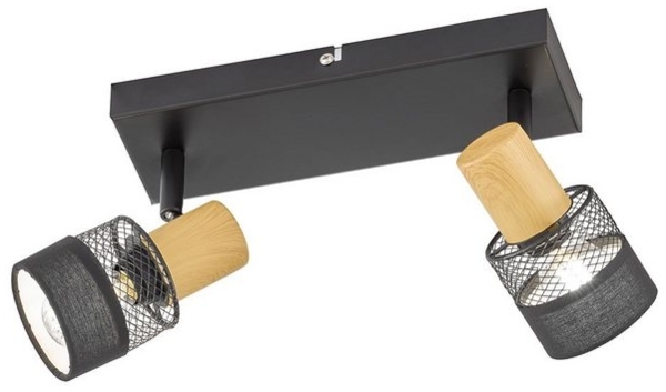 Deckenleuchte, Eisen Stahl, 2-Flammig, L 38,5 cm Bild 4