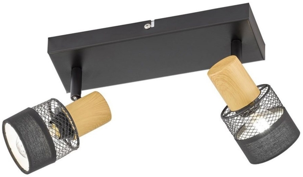 Deckenleuchte, Eisen Stahl, 2-Flammig, L 38,5 cm Bild 5