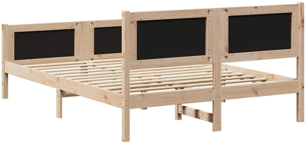 vidaXL Bettgestell Braun und Schwarz 140 x 190 cm Massivholz Kiefer 3394325 Bild 6