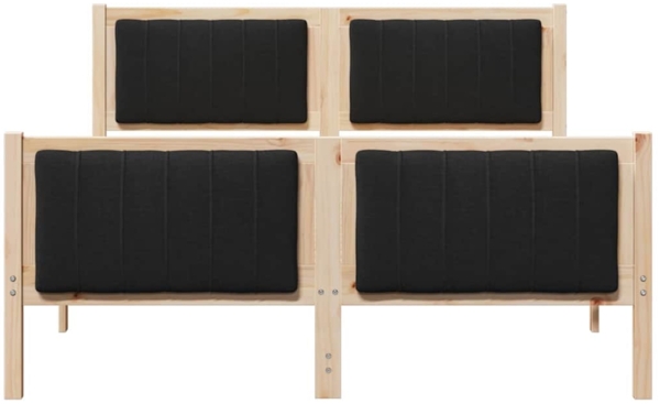 vidaXL Bettgestell Braun und Schwarz 140 x 190 cm Massivholz Kiefer 3394325 Bild 4