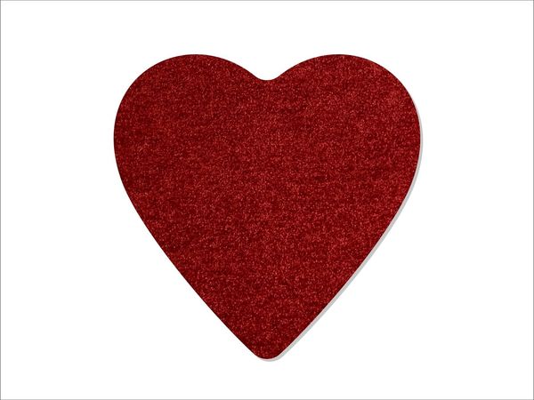 Keilbach Designprodukte Fußmatte amore-piccolo 55 x 55 cm, herzförmig, Höhe: 9 mm, waschbar, rutschfest, dünn, dichtgewoben, robust