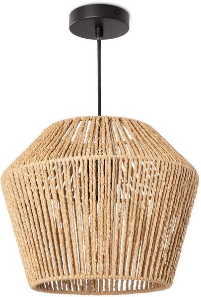 Paco Home Pendelleuchte Pinto, ohne Leuchtmittel, Deckenlampe aus Aluminium und Papier, Ø Schirm ca. 33 cm, Fassung E27