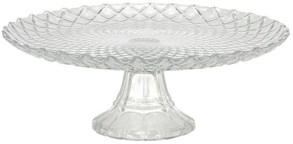 Annastore Tortenständer Glasteller auf Fuß - Tortenständer mit Fuß - Konfektschale aus Glas