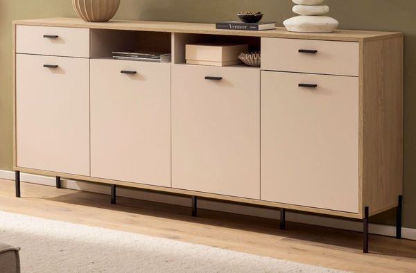 Sideboard Ingar in Kaschmir und Eiche 205 cm