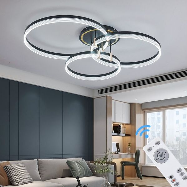 Eurohandisplay LED Deckenleuchte LED Deckenleuchte Fernbedienung/Handy-App Lichtfarbe einstellbar, LED fest integriert, Einstellbar, Lichtfarbe und Helligkeit einstellbar