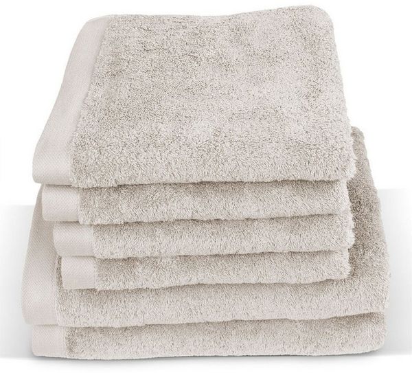herzbach home Handtuch Set Pura, (6-St), 6er Set, 550g/m², Premium-Qualität, 100% Baumwolle, einfarbig