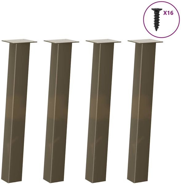 vidaXL Konsolentischbeine 4 Stk. Naturstahl 72 cm Stahl 4012507