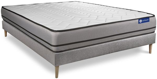 Actilatex night matratze 180x190 cm + Bettgestell mit lattenrost - Dicke : 20cm - Latex und Memory-schaum - H5 Bild 3