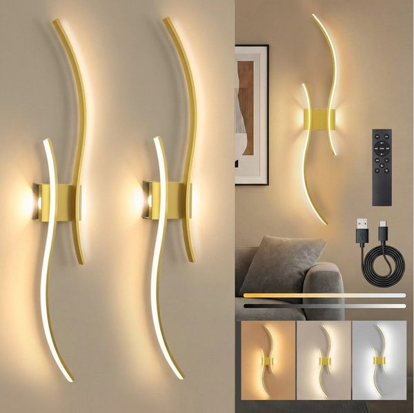 Lapalife Wandleuchte Kabellose Akku Dimmbar&Timing Wandlampe mit Fernbedienung, 2700K-6500K, Wiederaufladbar Wandleuchte für Wohnzimmer Schlafzimmer
