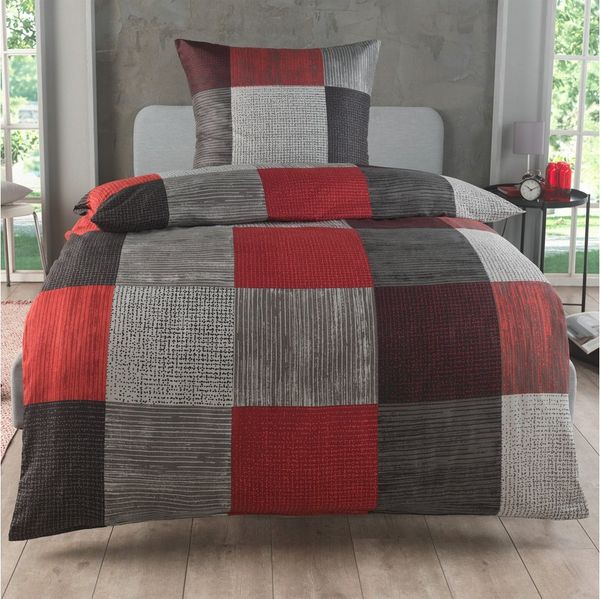 Malika Bettwäsche 155x220 + 80x80 cm atmungsaktiver Bettbezug, moderne Designs, Für Allergiker geeignet, pflegeleicht, angenehm weicher Stoff